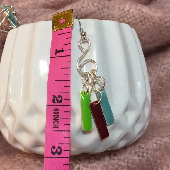 Color bar earrings - Picture 3 of 6